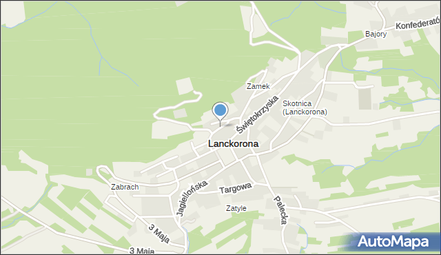 Lanckorona, św. Marka, mapa Lanckorona