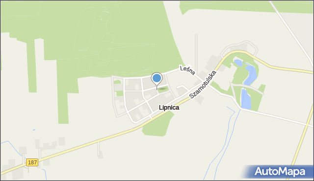 Lipnica gmina Szamotuły, Świerkowa, mapa Lipnica gmina Szamotuły