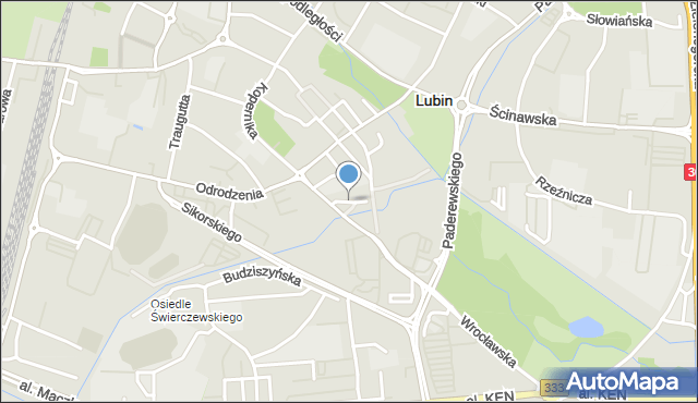 Lubin, św. Jadwigi, mapa Lubin