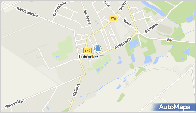Lubraniec, św. Józefa, mapa Lubraniec