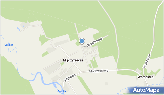 Międzyrzecze gmina Supraśl, Świerkowa, mapa Międzyrzecze gmina Supraśl