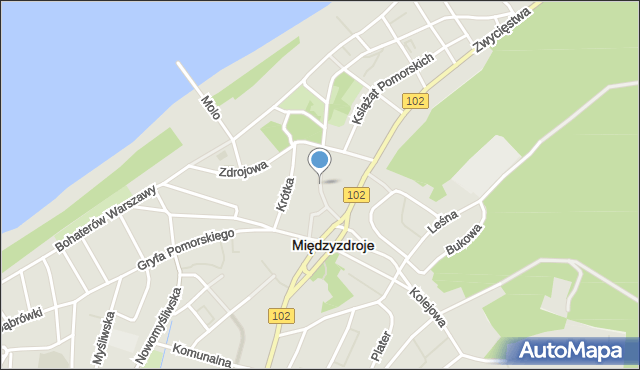 Międzyzdroje, Światowida, mapa Międzyzdroje