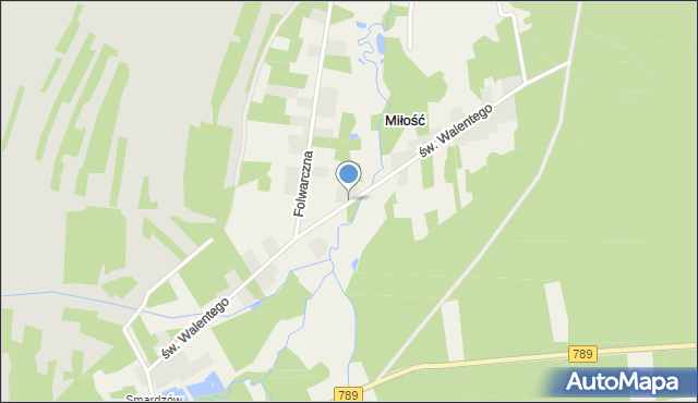 Miłość, św. Walentego, mapa Miłość