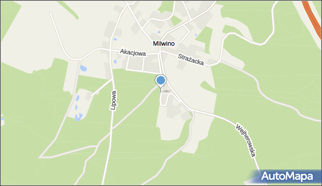 Milwino, Świerkowa, mapa Milwino