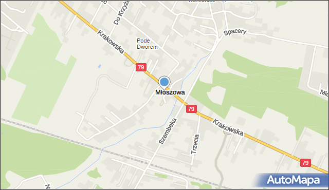 Młoszowa, św. Józefa Robotnika, mapa Młoszowa