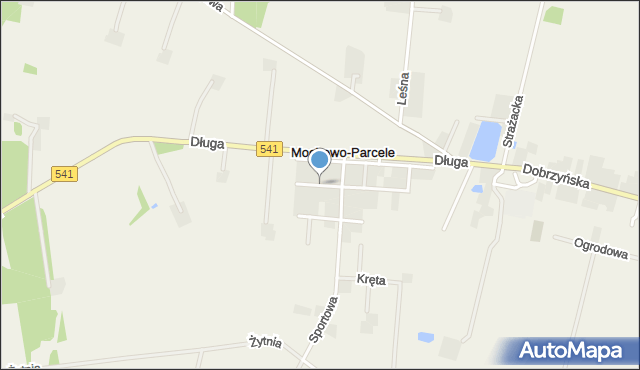 Mochowo-Parcele, Świerkowa, mapa Mochowo-Parcele