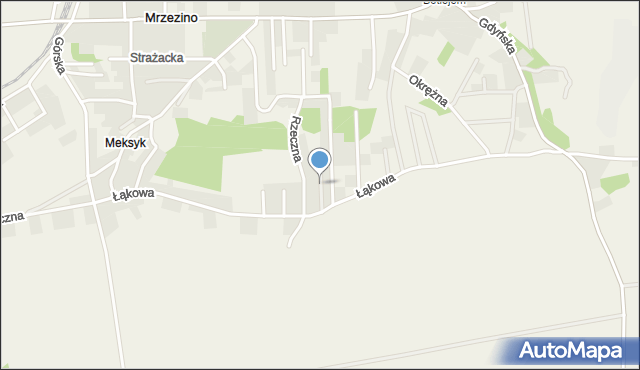 Mrzezino, św. Franciszka, mapa Mrzezino