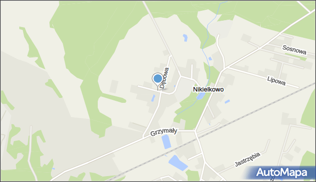 Nikielkowo, Świerkowa, mapa Nikielkowo