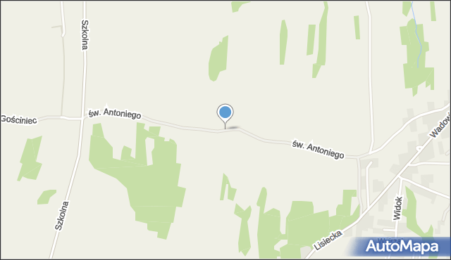 Nowa Wieś Szlachecka, św. Antoniego, mapa Nowa Wieś Szlachecka