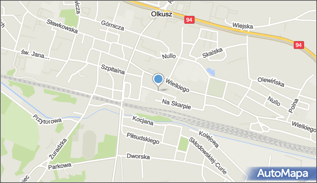 Olkusz, Świętokrzyska, mapa Olkusz