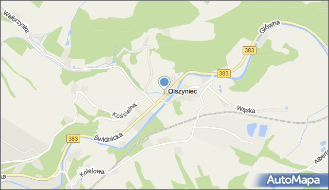 Olszyniec gmina Walim, Świdnicka, mapa Olszyniec gmina Walim