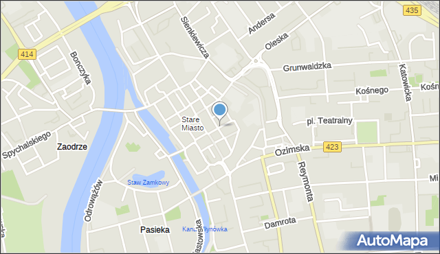 Opole, Św. Wojciecha, mapa Opola