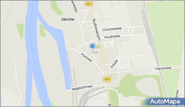 Opole, św. Anny, mapa Opola
