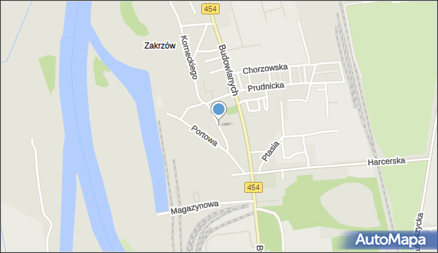 Opole, św. Anny, mapa Opola