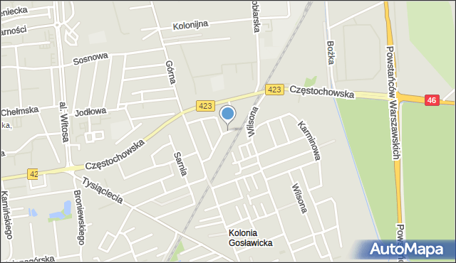 Opole, Świętojańska, mapa Opola