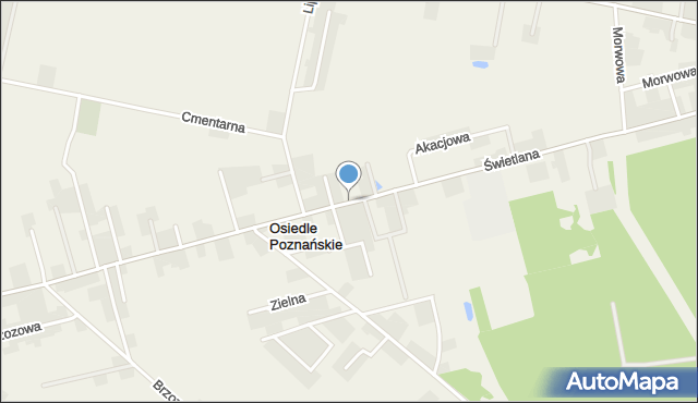 Osiedle Poznańskie, Świetlana, mapa Osiedle Poznańskie