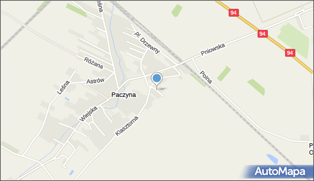 Paczyna, św. Józefa, mapa Paczyna