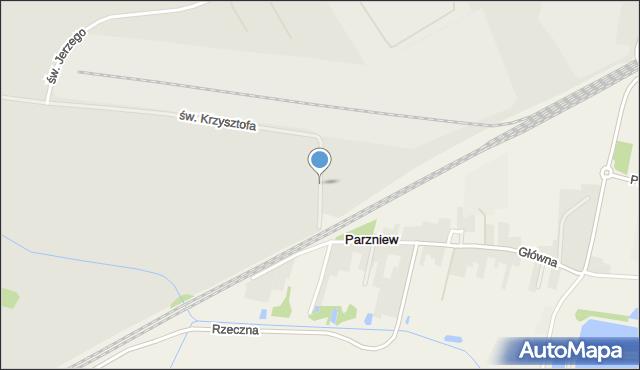 Parzniew, św. Izydora, mapa Parzniew