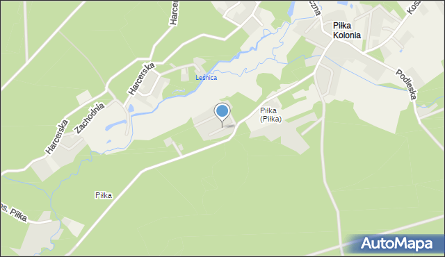 Piłka Kolonia, Świerkowa, mapa Piłka Kolonia