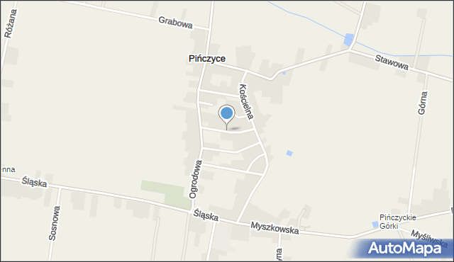 Pińczyce, Świerkowa, mapa Pińczyce