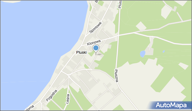 Pluski gmina Stawiguda, Świerkowa, mapa Pluski gmina Stawiguda