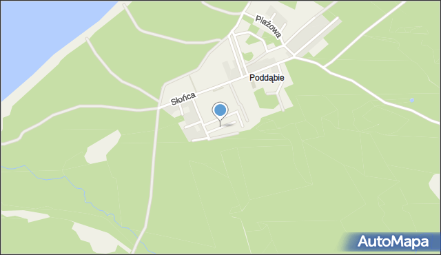 Poddąbie, Świerkowa, mapa Poddąbie