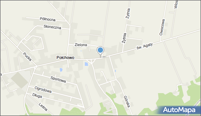 Połchowo gmina Puck, św. Agaty, mapa Połchowo gmina Puck