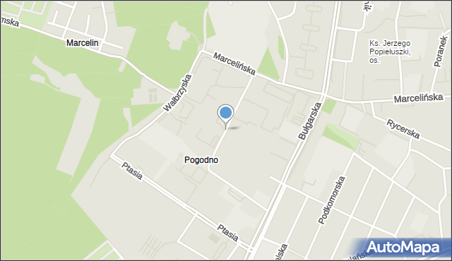 Poznań, Świerzawska, mapa Poznania