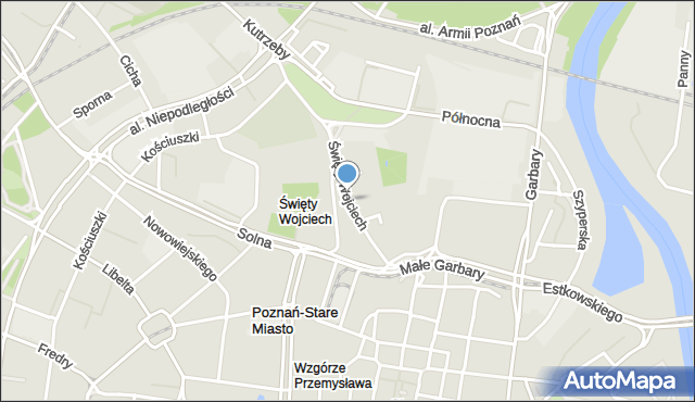Poznań, Święty Wojciech, mapa Poznania