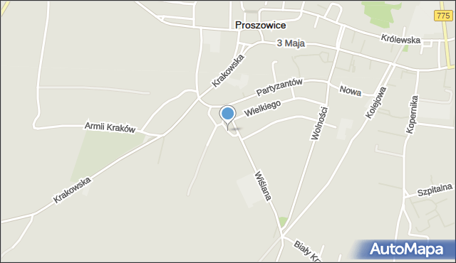 Proszowice, Świętej Trójcy, mapa Proszowice