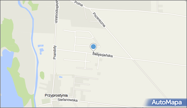 Przyprostynia, Świętojańska, mapa Przyprostynia