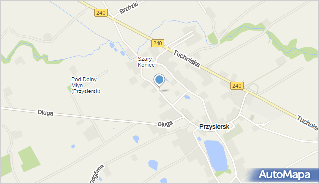 Przysiersk, św. Floriana, mapa Przysiersk