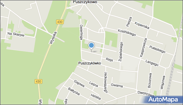 Puszczykowo powiat poznański, Świerkowa, mapa Puszczykowo powiat poznański