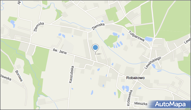 Robakowo gmina Luzino, św. Wiktorii, mapa Robakowo gmina Luzino