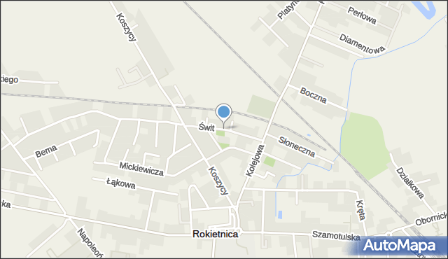 Rokietnica powiat poznański, Świt, mapa Rokietnica powiat poznański