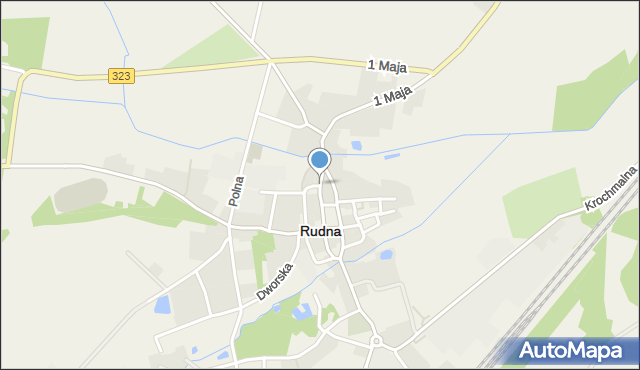 Rudna powiat lubiński, św. Katarzyny, mapa Rudna powiat lubiński