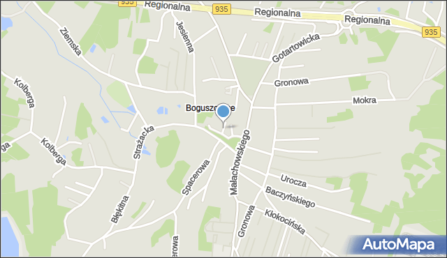 Rybnik, św. Wawrzyńca, mapa Rybnika