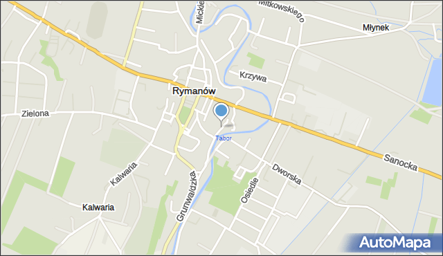 Rymanów, Swobody, mapa Rymanów