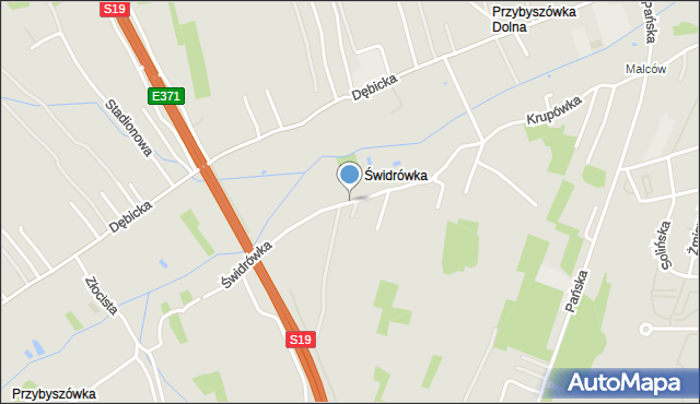 Rzeszów, Świdrówka, mapa Rzeszów