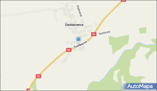 Siedlakowice, Świdnicka, mapa Siedlakowice