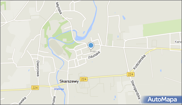 Skarszewy powiat starogardzki, św. Jana, mapa Skarszewy powiat starogardzki