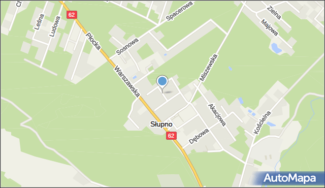 Słupno powiat płocki, Świerkowa, mapa Słupno powiat płocki