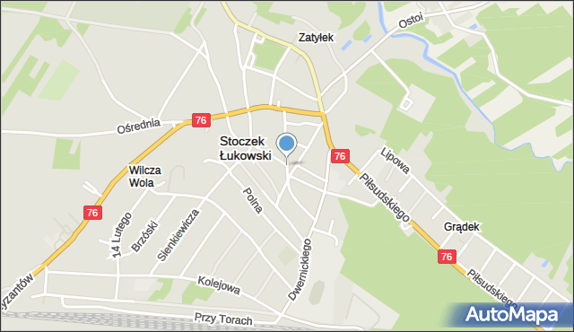Stoczek Łukowski, Świętochowskiego Aleksandra, mapa Stoczek Łukowski