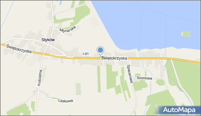 Styków gmina Brody, Świętokrzyska, mapa Styków gmina Brody