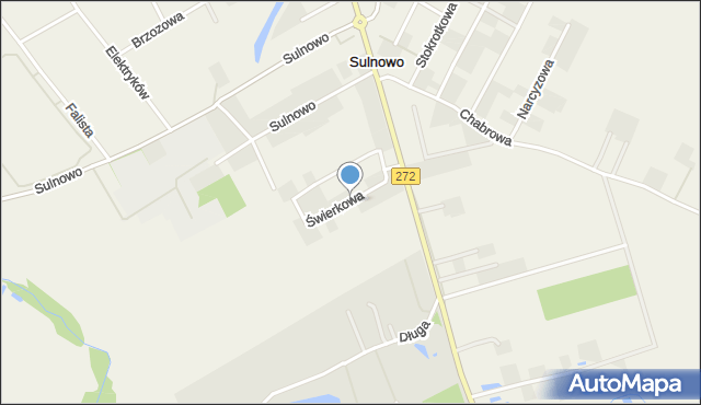 Sulnowo, Świerkowa, mapa Sulnowo