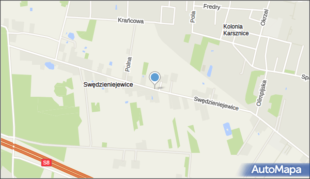 Swędzieniejewice, Swędzieniejewice, mapa Swędzieniejewice