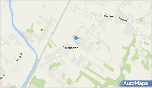 Świebodzin gmina Pleśna, Świebodzin, mapa Świebodzin gmina Pleśna
