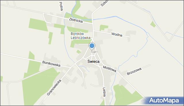 Świeca, św. Floriana, mapa Świeca