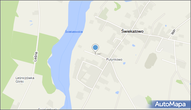 Świekatowo, Świerkowa, mapa Świekatowo