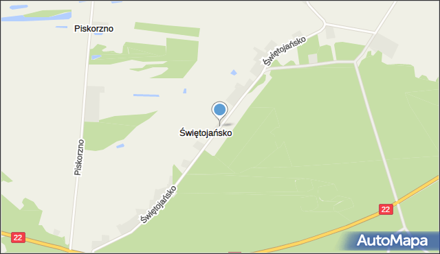 Świętojańsko, Świętojańsko, mapa Świętojańsko